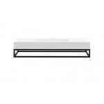 Cristalstone Stelaż pod umywalkę 130 x 45 x 15 cm czarny mat ST1300-01