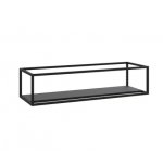 Cristalstone Stelaż pod umywalkę z półką i wieszakiem na ręcznik 130 x 45 x 30 cm czarny mat ST1300-04