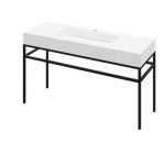 Cristalstone Stelaż pod umywalkę stojący 130 x 45 x 73 cm czarny mat ST1300-05