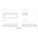 Cristalstone Stelaż pod umywalkę 140 x 45 x 15 cm czarny mat ST1400-01