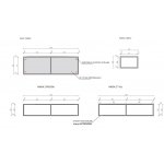 Cristalstone Stelaż pod umywalkę z półką i wieszakiem na ręcznik 140 x 45 x 30 cm czarny mat ST1400-04