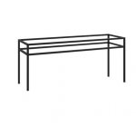 Cristalstone Stelaż pod umywalkę stojący 140 x 45 x 73 cm czarny mat ST1400-05