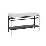 Cristalstone Stelaż pod umywalkę stojący z półką 140 x 45 x 73 cm czarny mat ST1400-06