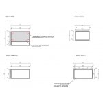 Cristalstone Stelaż pod umywalkę stojący 60 x 45 x 73 cm czarny mat ST600-05