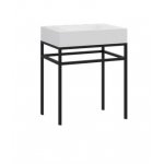 Cristalstone Stelaż pod umywalkę stojący 60 x 45 x 73 cm czarny mat ST600-05