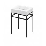 Cristalstone Stelaż pod umywalkę stojący 60 x 45 x 73 cm czarny mat ST600-05