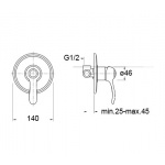 Cristina Art bateria natryskowa podtynkowa AR118