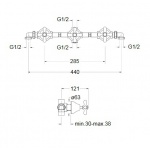 Cristina Impero bateria prysznicowa 2-drogowa podtynkowa IM114