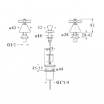 Cristina Impero bateria bidetowa 3-otworowa IM301