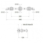 Cristina Londra bateria prysznicowa 2-drogowa podtynkowa LD114