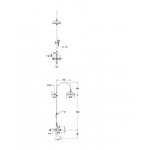 Cristina Londra bateria wannowa ścienna termostatyczna z prysznicem i deszczownią TR104cn