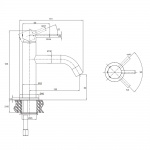Crosswater MPRO Bateria umywalkowa jednootworowa bez korka brushed brass PRO110DNF