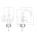 Crosswater MPRO Bateria umywalkowa jednootworowa bez korka chrom PRO118DNC