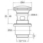 Crosswater MPRO Korek umywalkowy Click-Clack chrom BSW0103C