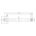 Crosswater MPRO Ramię do deszczownicy sufitowe brushed stainless steel effect PRO689V