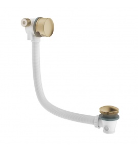 Crosswater MPRO Syfon wannowy odpływowo-przelewowy brushed brass PRO0355F+