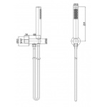 Crosswater MPRO Zestaw natryskowy ścienny z wężem i słuchawką brushed brass PRO963F