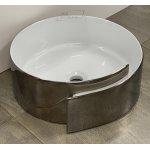 Flaminia Roll Umywalka stawiana na blat 44cm biała/platyna RL44LPLA