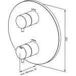Damixa Bateria prysznicowa termostatyczna podtynkowa element zewnętrzny chrom 767060000