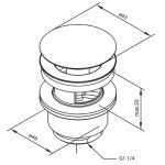 Damixa Korek Klik-klak chrom 238500000