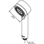 Damixa Kudos Mini Słuchawka prysznicowa chrom 7655400