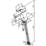 Damixa Pine Bateria umywalkowa czarny mat 170216100