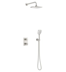 Damixa Pine Zestaw prysznicowy termostatyczny podtynkowy element zewnętrzny stal PVD 571624600