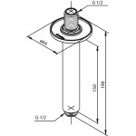 Damixa Ramię deszczownicy sufitowe stal PVD 766184600