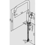  Damixa Silhouet Bateria kuchenna 1-otworowa z wylewką obrotową szczotkowana miedź pvd 740868700