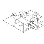 Damixa Silhouet Bateria prysznicowa termostatyczna szczotkowany mosiądz pvd 744007900