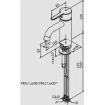  Damixa Silhouet Bateria umywalkowa 1-otworowa niska szczotkowana miedź pvd 740218700