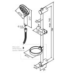 Damixa Silhouet Flex Zestaw prysznicowy stal PVD 766884600