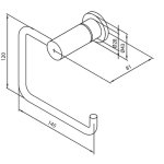  Damixa Silhouet Uchwyt na papier toaletowy szczotkowany mosiądz pvd 483077900