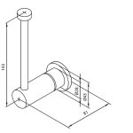 Damixa Silhouet Uchwyt na papier toaletowy szczotkowany grafit pvd 483175500