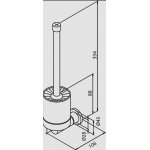  Damixa Silhouet Uchwyt ze szczotką do wc szczotkowany mosiądz pvd 483017900