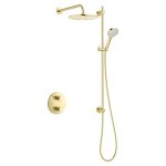 Damixa Silhouet Zestaw prysznicowy termostatyczny podtynkowy element zewnętrzny polerowany mosiądz pvd 571287700