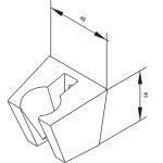 Damixa Uchwyt punktowy stal PVD 766104600