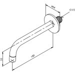Damixa Wylewka wannowa 18 cm szczotkowana miedź pvd 484838700