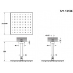 Gessi Rettangolo Deszczownica 300x300 mm stal nierdzewna 15186.149 / 15186149