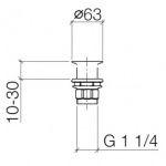 DornBracht DEQUE Zawór z sitkiem do umywalki bez przelewu kolor chrom 10.110.970-00/ 10110970-00