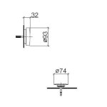      Dornbracht Syfon wannowy z napełnianiem przez przelew - el. zewnętrzny Chrom 36.246.970-00 WYPRZEDAŻ MAGAZYNOWA!!