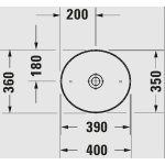   Duravit Cape Cod Umywalka stawiana 40x36 biały połysk 2328400000 W MAGAZYNIE!!