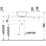   Duravit DuraShield Umywalka stawiana 35x35 czarny połysk 039635AB79 W MAGAZYNIE!!