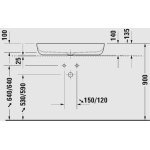 Duravit Luv Umywalka stawiana 80x40 biały połysk 0379800000