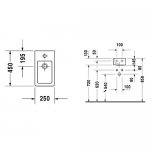 Duravit Vero Umywalka ścienna 45x25 cm biała 0702250000