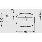   Duravit Zencha Umywalka stawiana 55x39 biały połysk 2374550071 W MAGAZYNIE!!