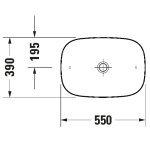      Duravit Zenha Umywalka stawiana 55x39 z korkiem biały półmat 2373553279 WYPRZEDAŻ EKSPOZYCJI!!