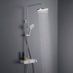 Duravit Zestaw prysznicowy ze zintegrowaną półką MinusFlow 1050 i termostatem prysznicowym chrom TH4382008005