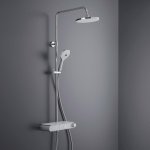 Duravit Zestaw prysznicowy ze zintegrowaną półką MinusFlow 1050 i termostatem prysznicowym chrom TH4382008005