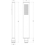 Gessi Rettangolo Słuchawka prysznicowa czarny 20154.299 / 20154299